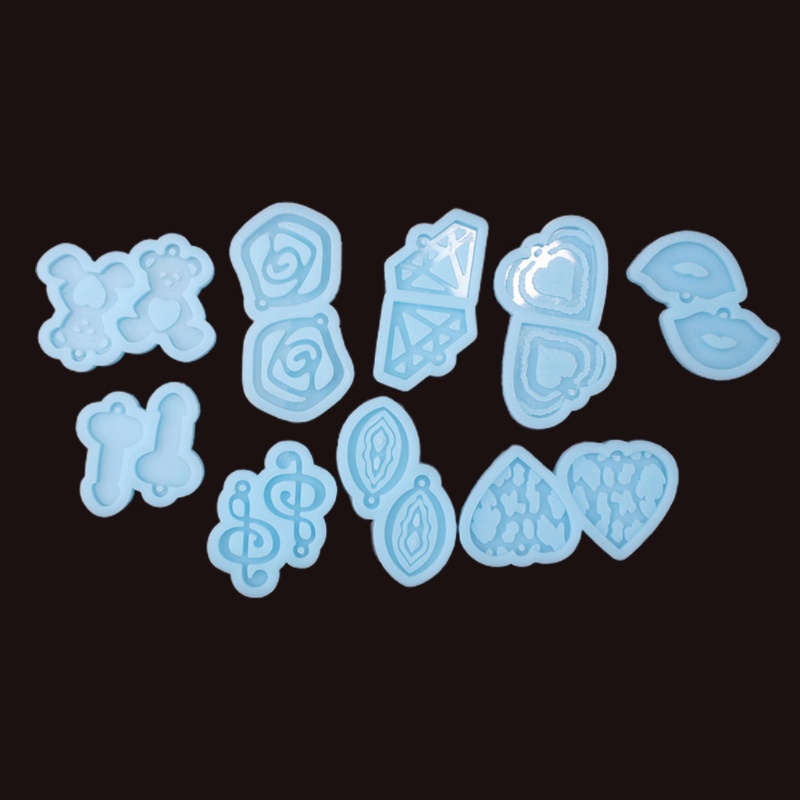 Set 9 Khuôn Silicone Làm Mặt Trang Sức Thủ Công