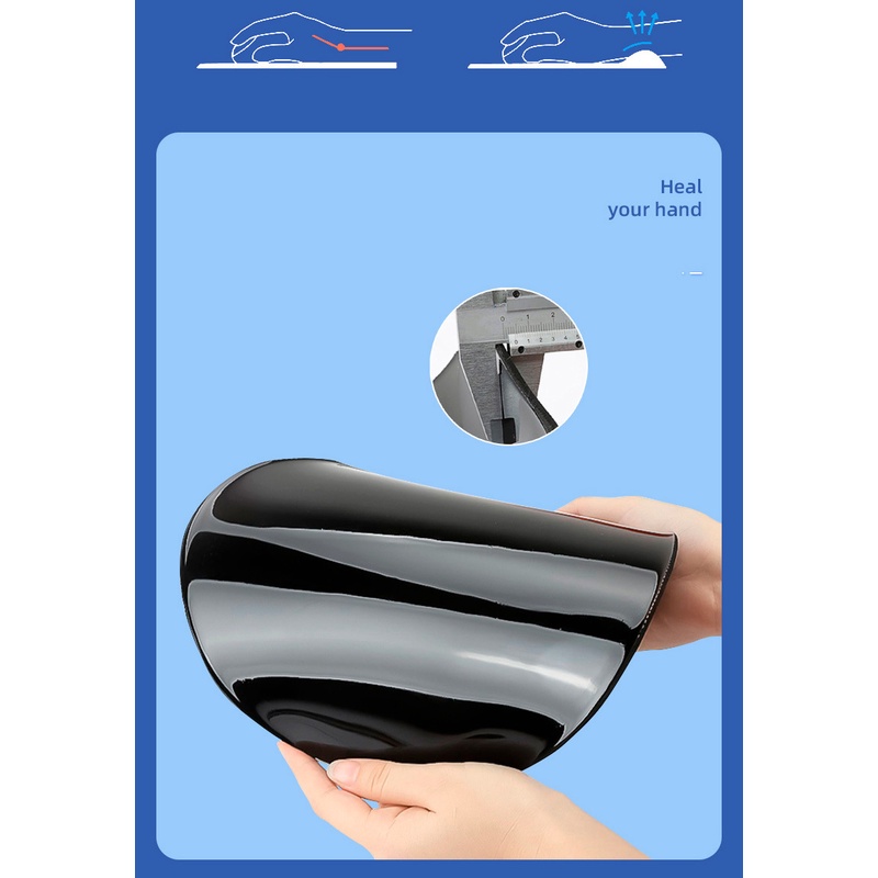 Bàn di chuột hỗ trợ đệm cổ tay chống mỏi và bảo vệ đôi tay, Miếng lót chuột silicone mềm mại in hình 3D độc đáo