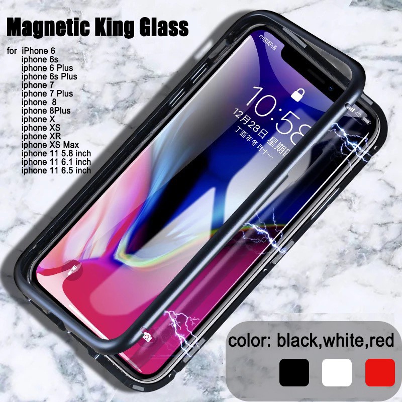 Ốp điện thoại mặt kính trong suốt cho iPhone 12 11 Pro MAX XS Max XR XS X 6 6s 6Plus 6sPlus 7 8 7Plus 8Plus | BigBuy360 - bigbuy360.vn