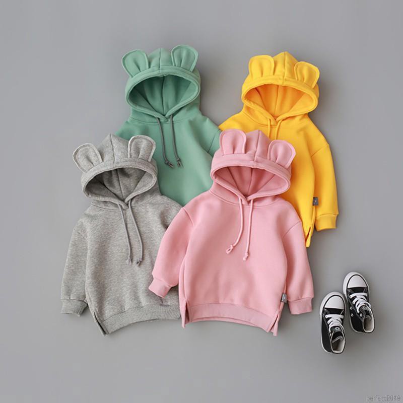 ruiaike  Spring/Autumn Boy Girl Casual Sweatshirt Long Sleeve Cute Ear Design Hoodie Pullover Outwear