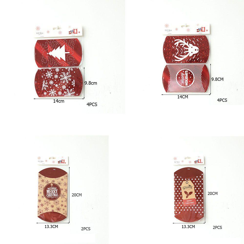 Hộp Đựng Kẹo Hình Gối Màu Đỏ Dùng Trang Trí Tiệc Giáng Sinh Năm Mới