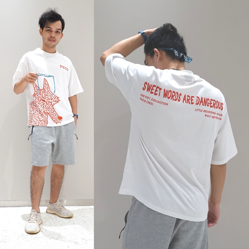 Áo thun nam nữ form rộng unisex tay lỡ PECO S002