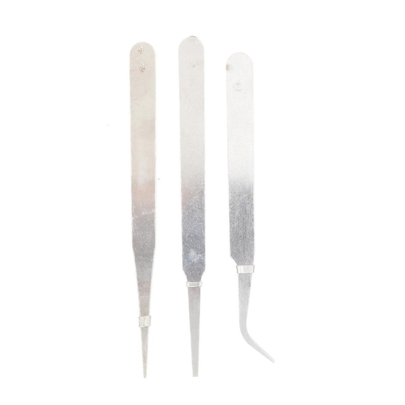 Bộ 3 Nhíp Inox Chuyên Dụng Cho Lắp Ráp Điện Tử