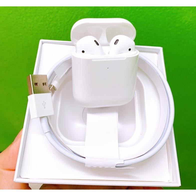 Tai Nghe Bluetooth Iphone Airpods 2 - Cảm Ứng Đa Điểm Full Chức Năng (Định Vị - Đổi Tên - Sạc Không Dây) Cao Cấp Nhất