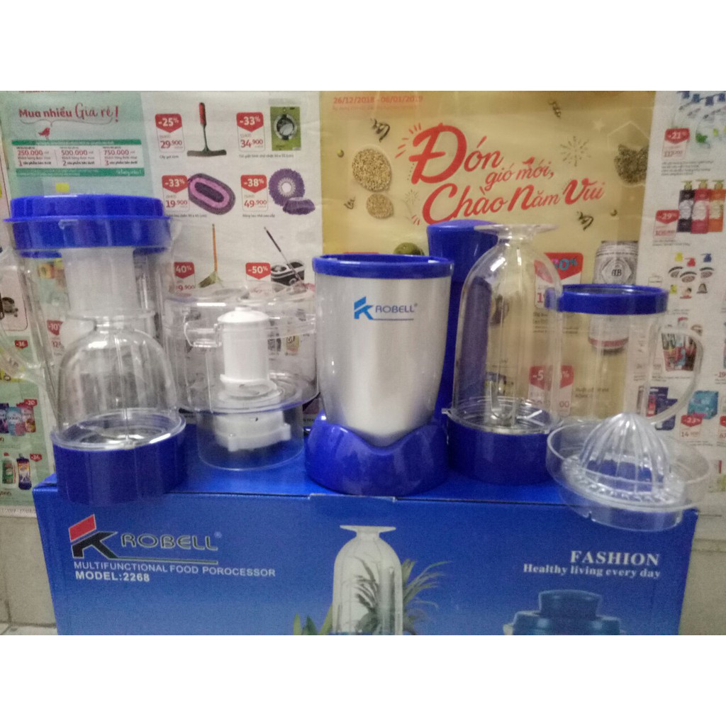 Máy xay sinh tố Krobell chính hãng cao cấp 5 trong 1 bảo hành 1 năm-phukienmayxayhn1