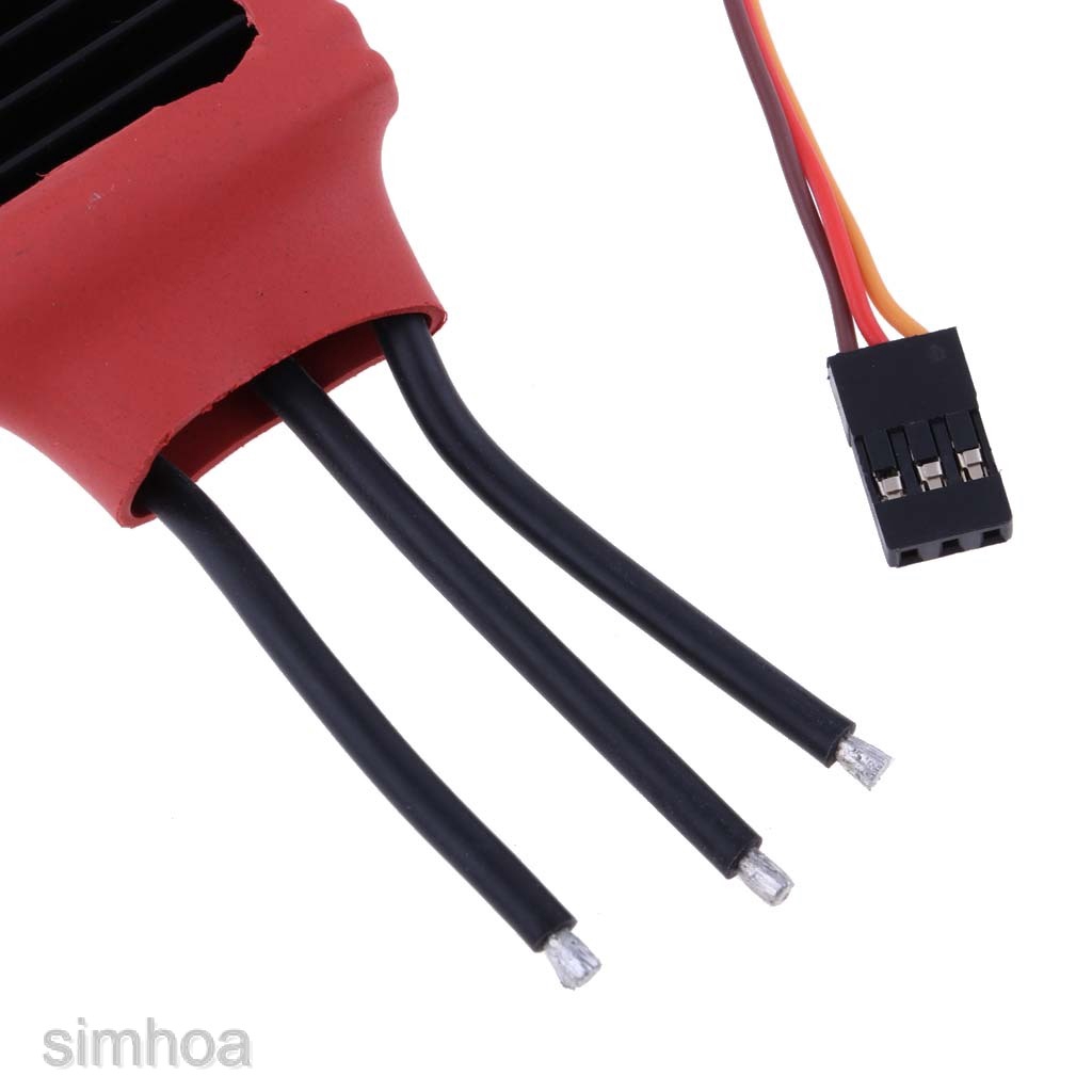 [SIMHOA] 50A Brushless ESC OPTO Electric Speed Controller 5V 3A BEC for Helicopter