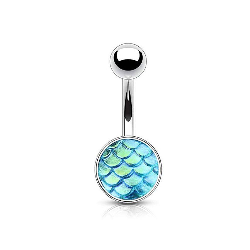 Khuyên Rốn Họa Tiết Vảy Cá Đơn Giản