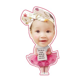 Set chibi, khung ảnh 12 tháng trang trí sinh nhật cho bé gái