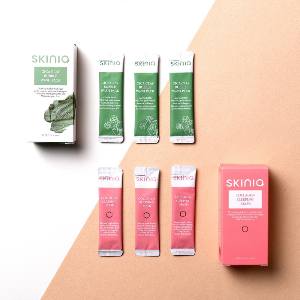 Mặt nạ đất sét sủi bọt làm sạch sâu Skinia Cica Clay Bubble Wash Pack 50g GomiMall