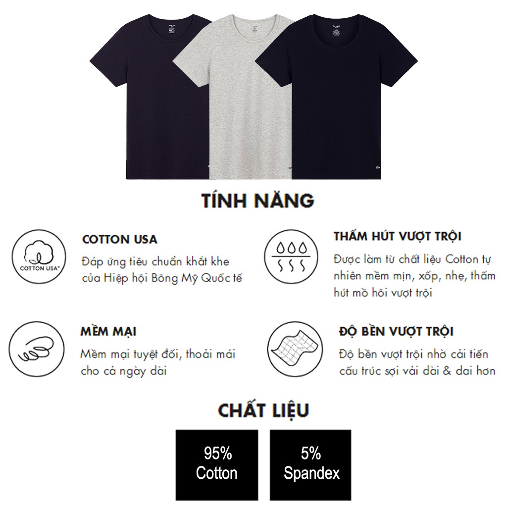 Áo thun nam cộc tay ON OFF DOLPHIN mềm mại, thoáng khí thấm hút mồ hôi