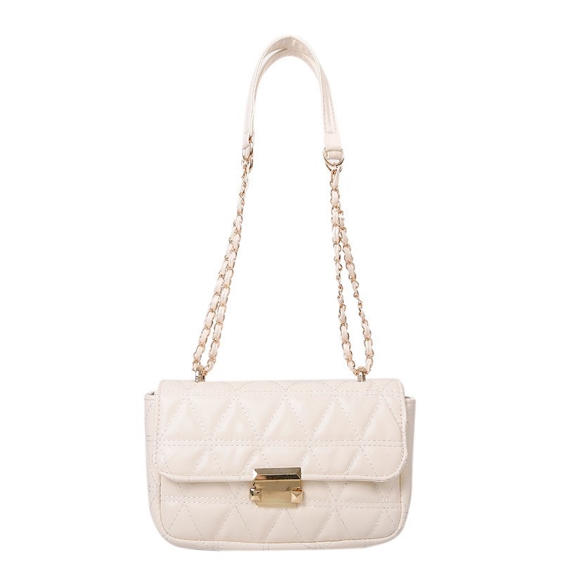 Túi Xách Đeo Vai Hình Vuông Nhỏ Thêu Họa Tiết Hình Thoi NB00296