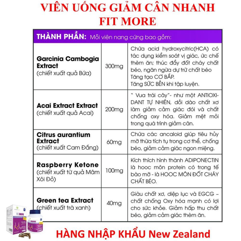 [VIÊN UỐNG GIẢM CÂN NHANH] Giảm cân nhanh FIT MORE nhập khẩu Châu Âu giảm cân an toàn giảm cân hiệu quả 01 liệu trình | BigBuy360 - bigbuy360.vn