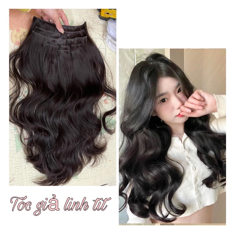Kẹp 9 miếng xoăn sóng tơ hàn cao cấp 50cm