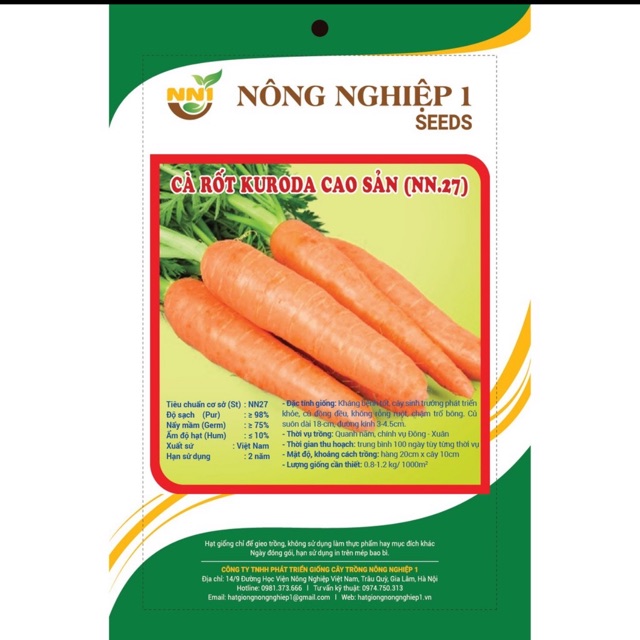 Hạt giống cà rốt  KUDORA 10 gr