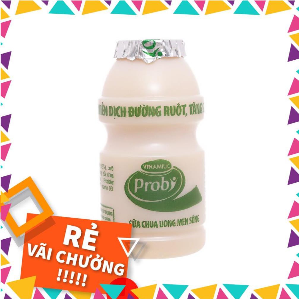 Lốc 5 chai sữa chua uống men sống có đường Vinamilk Probi 65ml