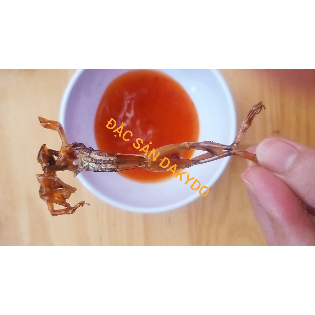 Khô nhái, vũ nữ chân dài , 500g, thương hiệu đặc sản Dakydo  nhái đồng, ăn là ghiền.