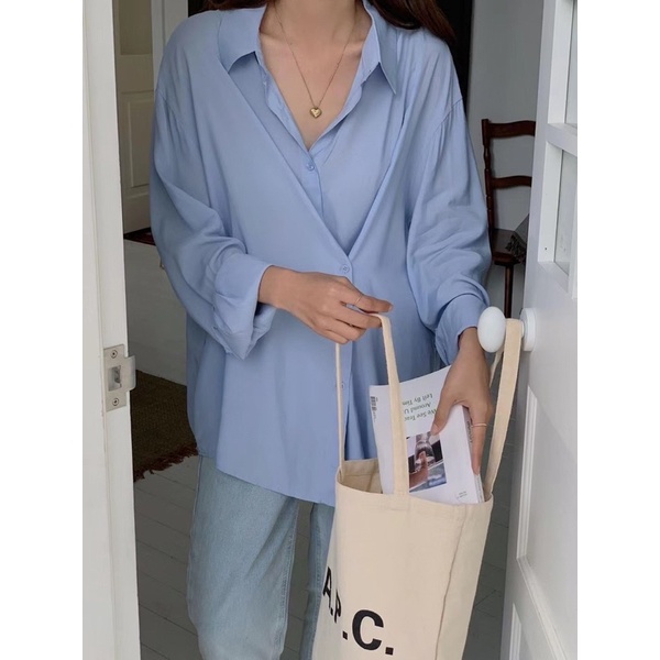 Áo sơ mi cài cúc lệch (TMR9907) _ A0390