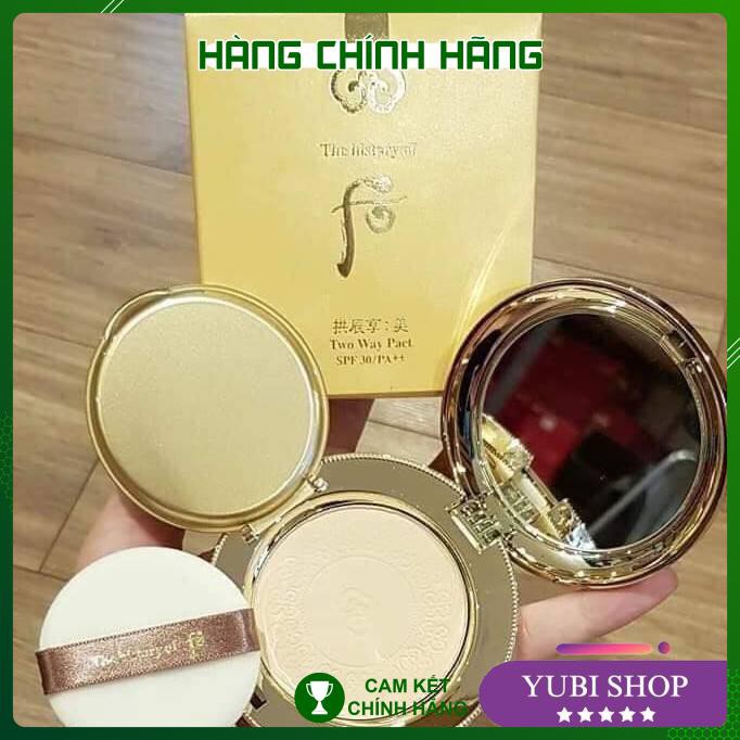 Phấn Phủ Whoo Vàng Chính Hãng - Hàn Quốc - Whoo Mi Powder Compact - Phấn Phủ Trang Điểm Hoàng Cung Đông Y