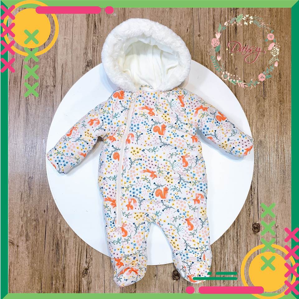 Body ủ phao họa tiết sóc cam cho bé