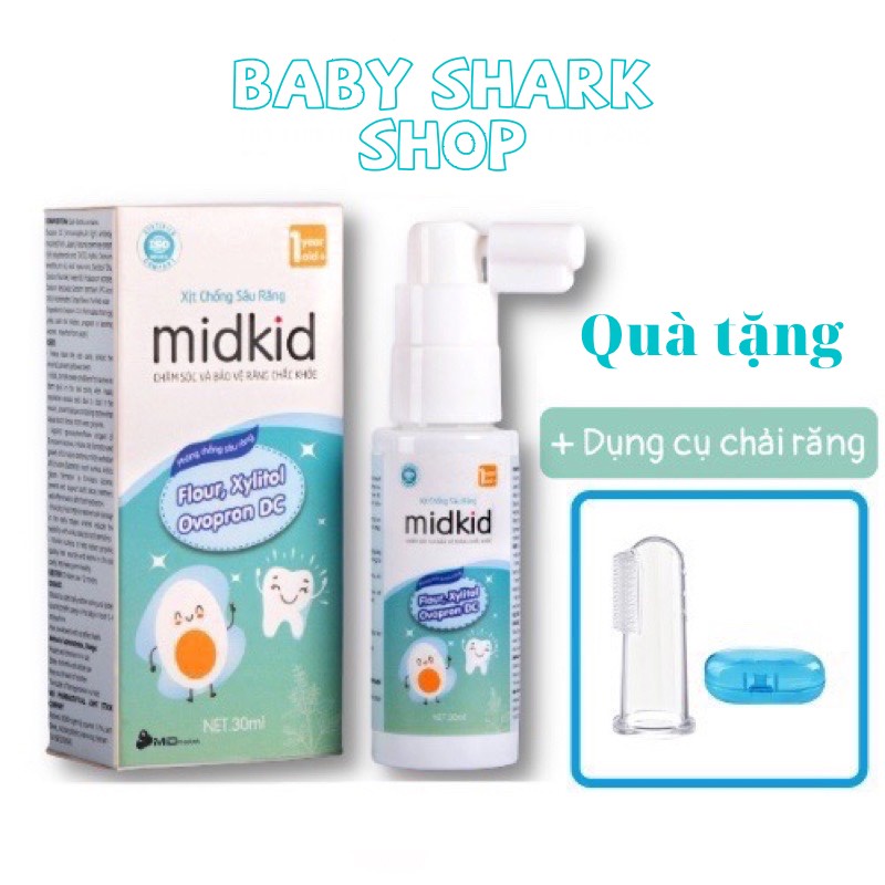 Xịt Chống Sâu Răng MIDKID Cho Bé Từ 1 Tuổi, An Toàn Nuốt Được, Giúp Chăm Sóc Răng Miệng, Ngăn Ngừa Cảm Cúm Khi Giao Mùa