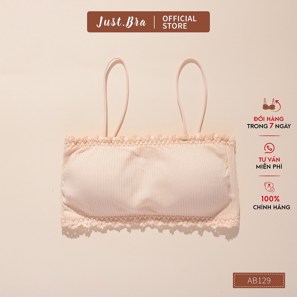 [Mã WABRJB031 giảm 10% đơn 99k] Áo ngực quây Just Bra thun gân mềm êm ái AB129 | BigBuy360 - bigbuy360.vn