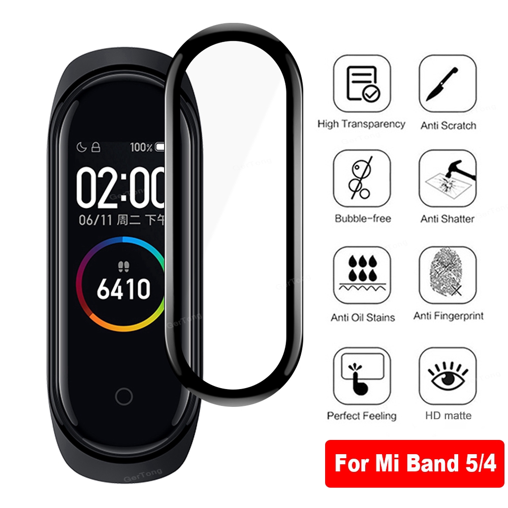 Kính Cường Lực 3d Bảo Vệ Màn Hình Đồng Hồ Xiaomi Mi Band 5 4