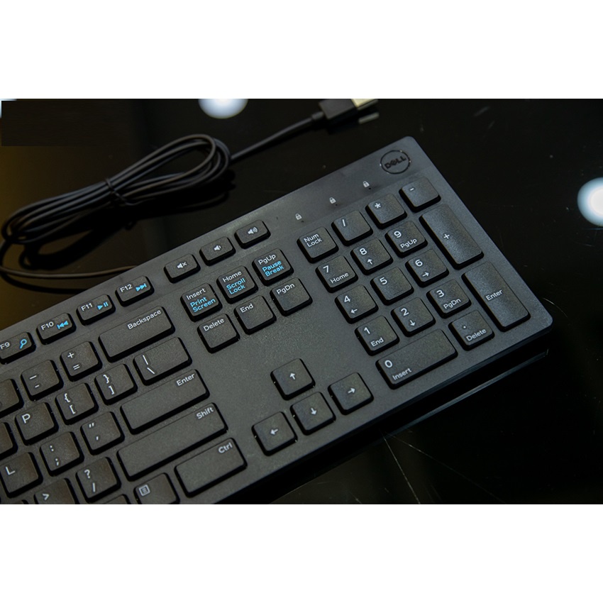 Bàn phím có dây Dell KB216 cổng kết nối USB - Chính hãng