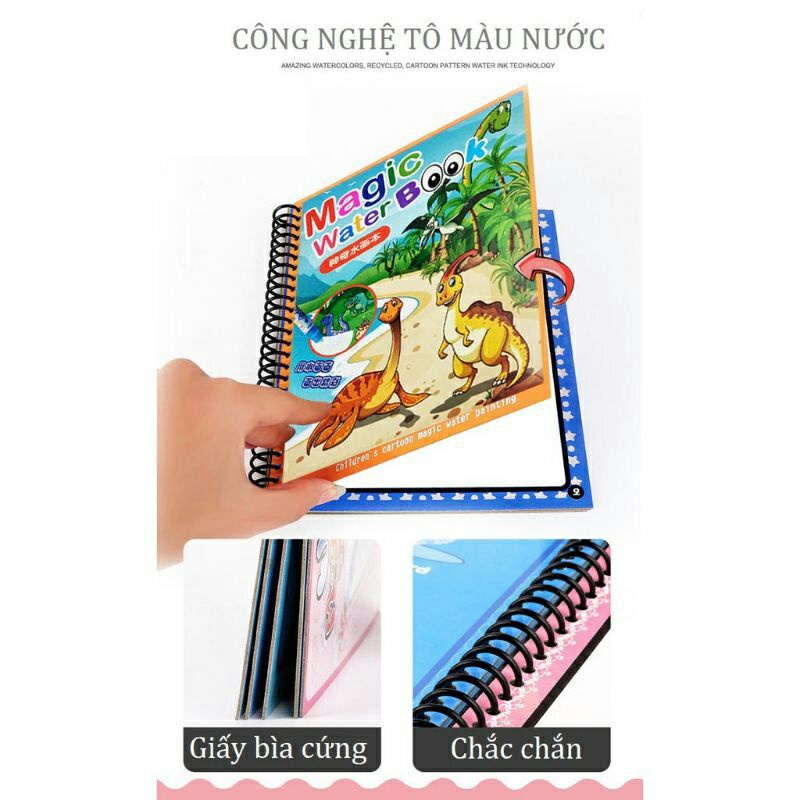 Tranh Tô Màu Nước Ma Thuật, Tập Tô Thần Kỳ Tự  Xóa,  Tái Sử Dụng