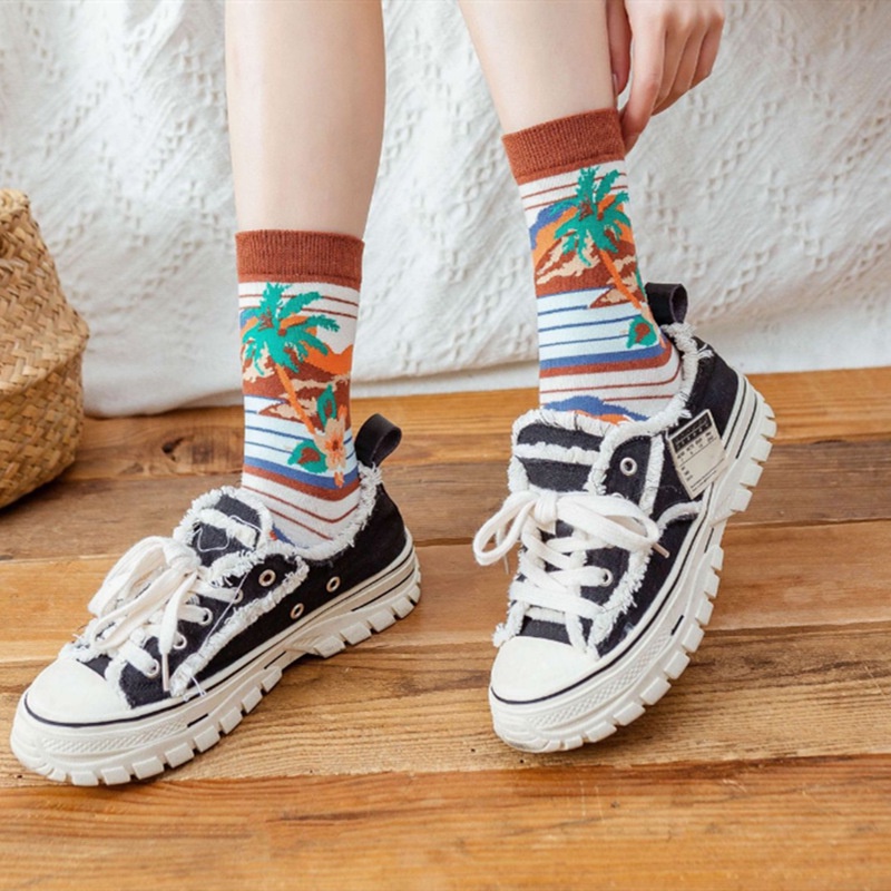 Vớ tất unisex con ma, cây bông nhiều màu sắc