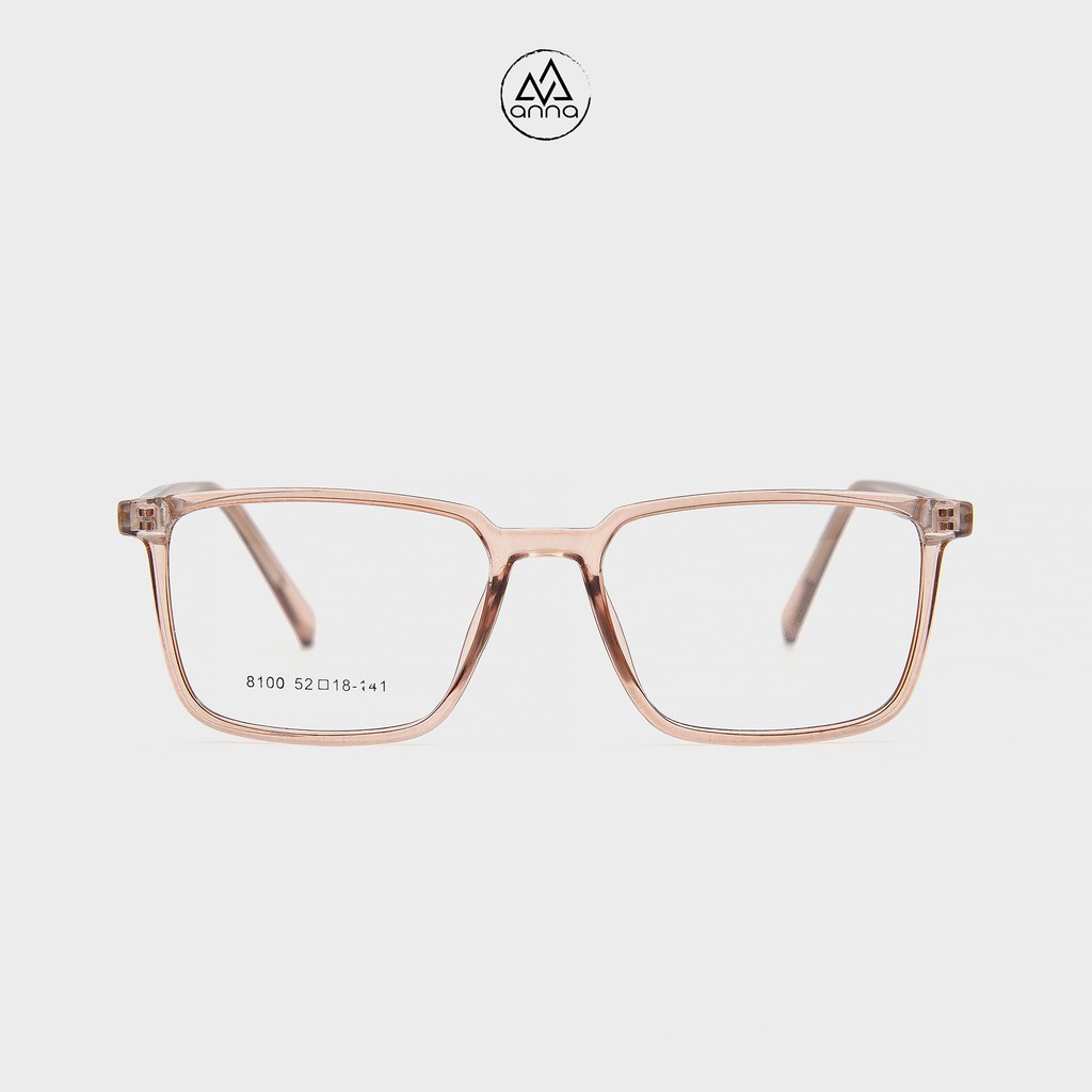 Gọng kính cận nam nữ ANNA dáng vuông thời trang chất liệu nhựa dẻo 170HQ056