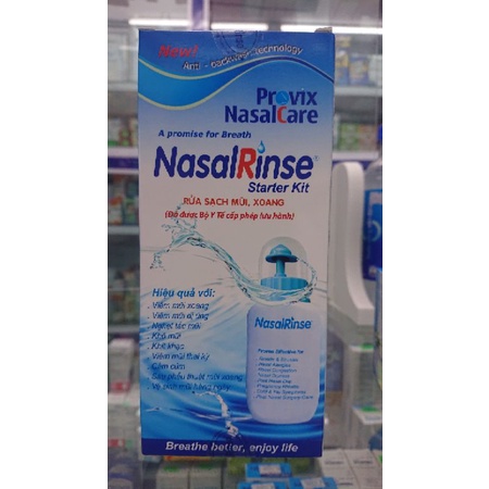 NasalRinse Bình rửa và muối rửa mũi xoang