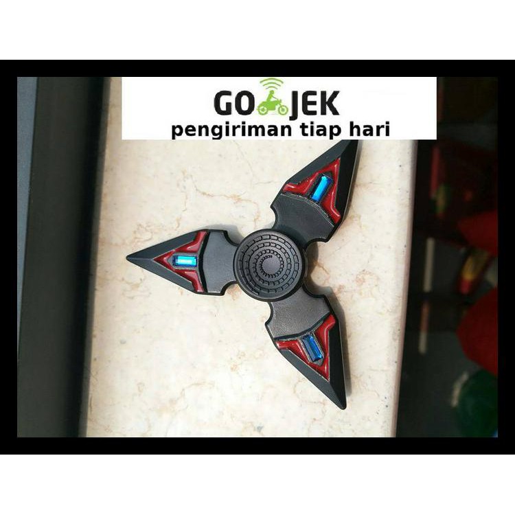 Con Quay Đồ Chơi Fidget Spinner Hình Ninja Shuriken Bằng Nhôm Chính Hãng