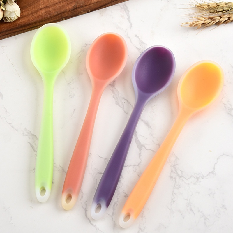 Muỗng silicon nhiều màu tùy chọn chống dính chịu nhiệt cao