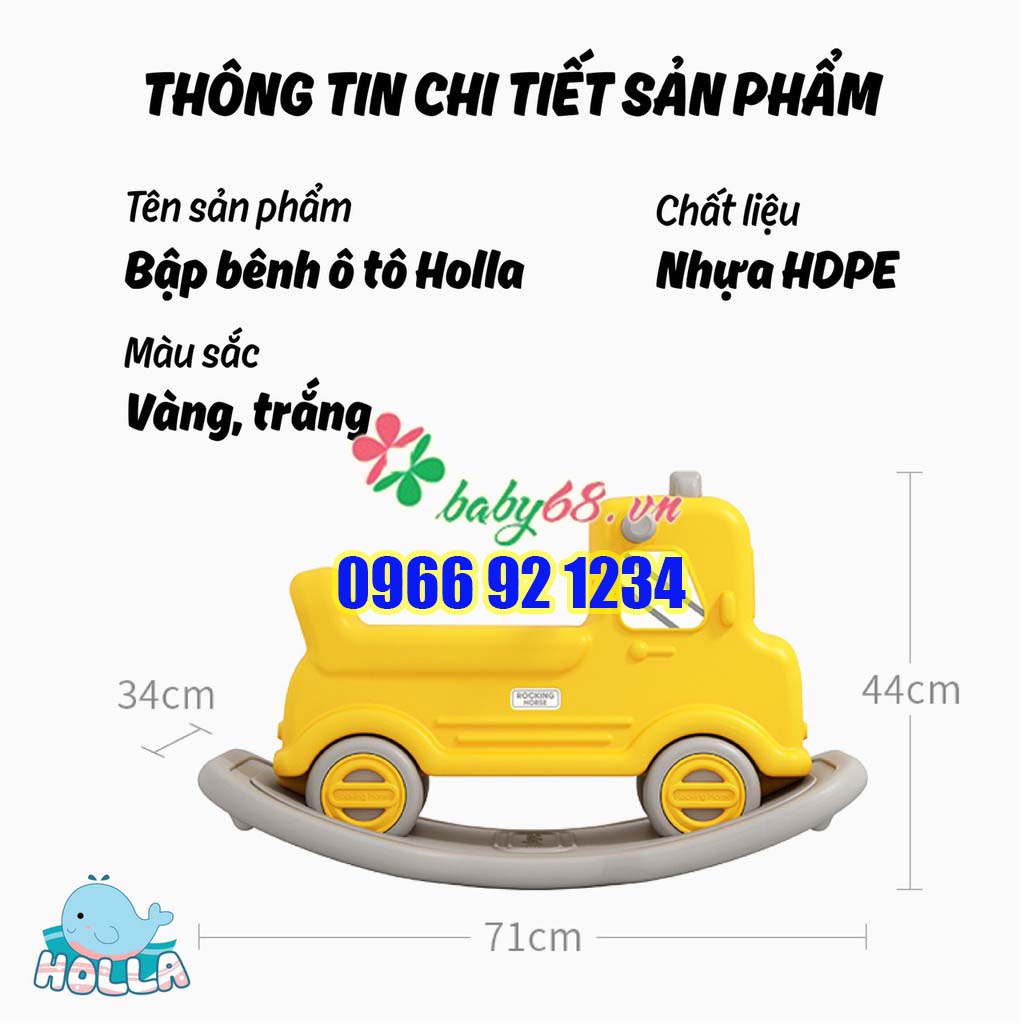 Bập bênh ô tô Holla HL-10112, thêm chức năng xe chòi cao cấp, mẫu mới nhất hè 2021