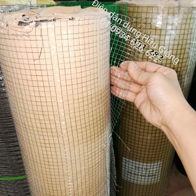 Lưới thép mạ kẽm ô vuông 5mm ( khổ ngang 1m ) giá bán 1m