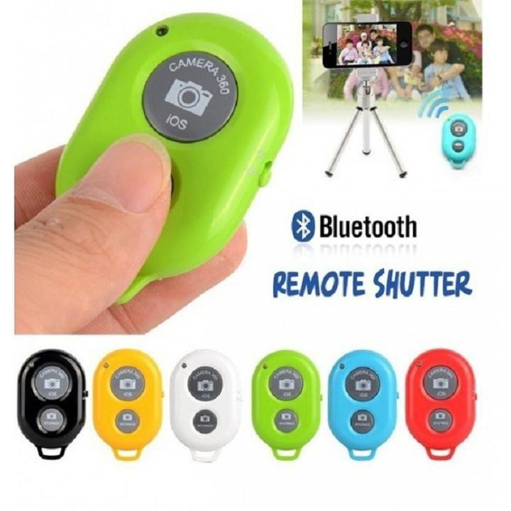 Remote bluetooth chụp hình tự sướng, điều khiển từ xa cho điện thoại full box loại 1 ad15(Giao màu ngẫu nhiên)