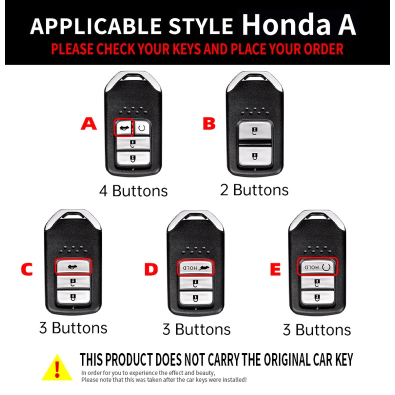 Vỏ Bảo Vệ Chìa Khóa Điều Khiển Từ Xa Bằng Hợp Kim Nhôm Cho Xe Hơi Honda Civic City Jazz Brio BRV Accor