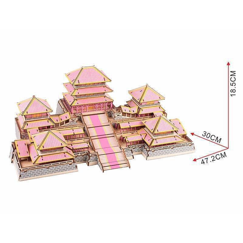Mô hình 3d Gỗ, lắp ráp tòa nhà Epang Palace, đồ chơi xếp hình