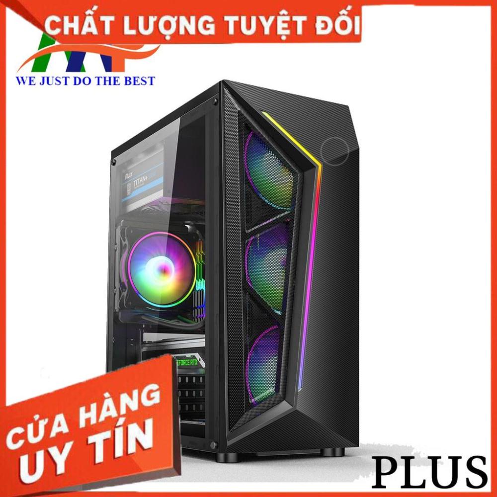 VỎ MÁY TÍNH  AAP PLUS GAMING LED RGB - CÓ SẴN DÃY LED MẶT TRƯỚC