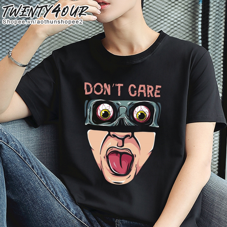 Áo Thun Nghệ Thuật Hài Hước Phong Cách Đường Phố Âu Mỹ Streetwear 100% Cotton