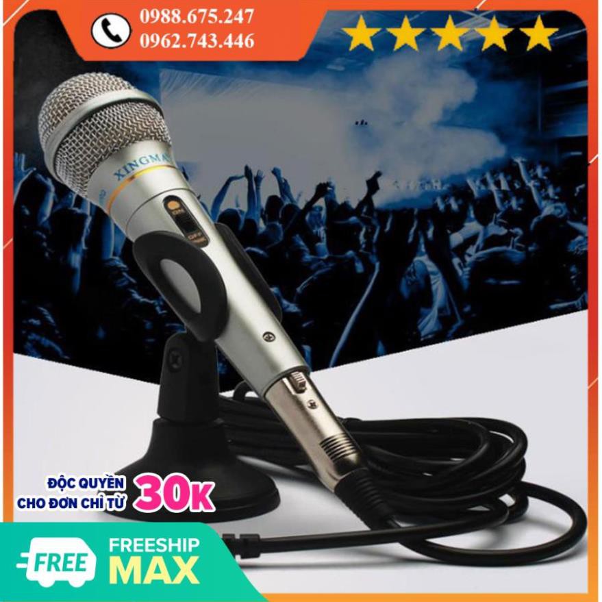 Mic Hát Karaoke XINGMA AK-319 thế hệ mới cho âm thanh sống động,mic karaoke có dây bảo hành toàn quốc y