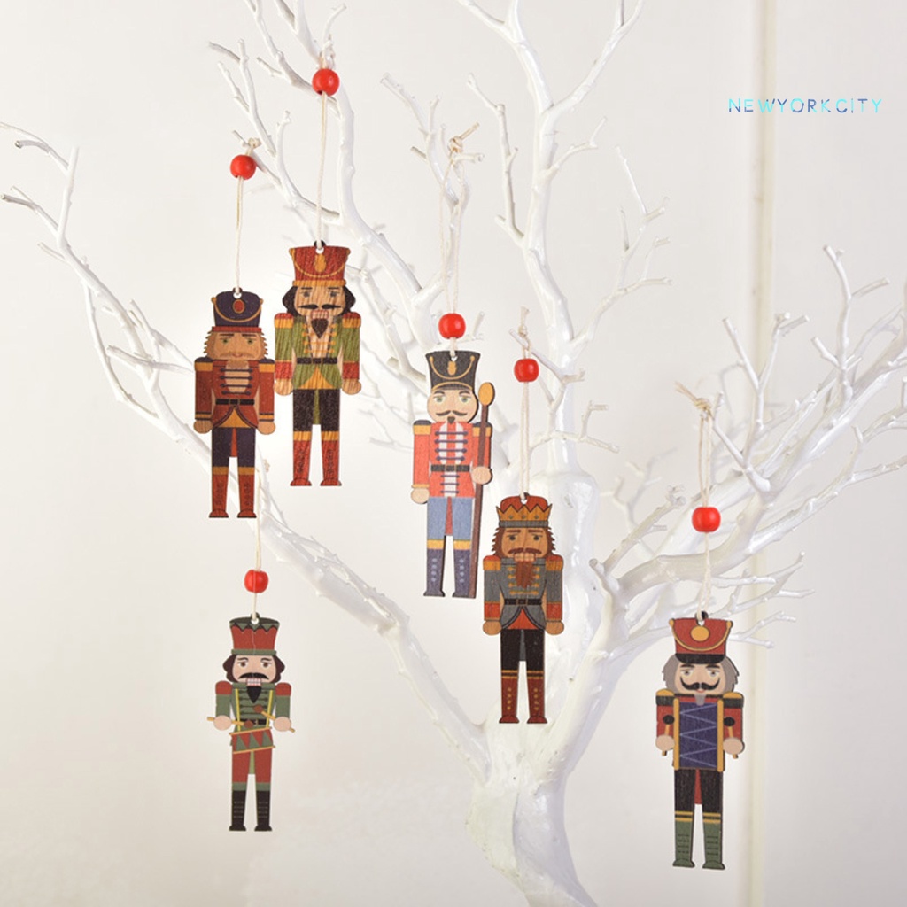 Bộ 3 Mặt Gỗ Hình Quả Óc Chó Trang Trí Giáng Sinh