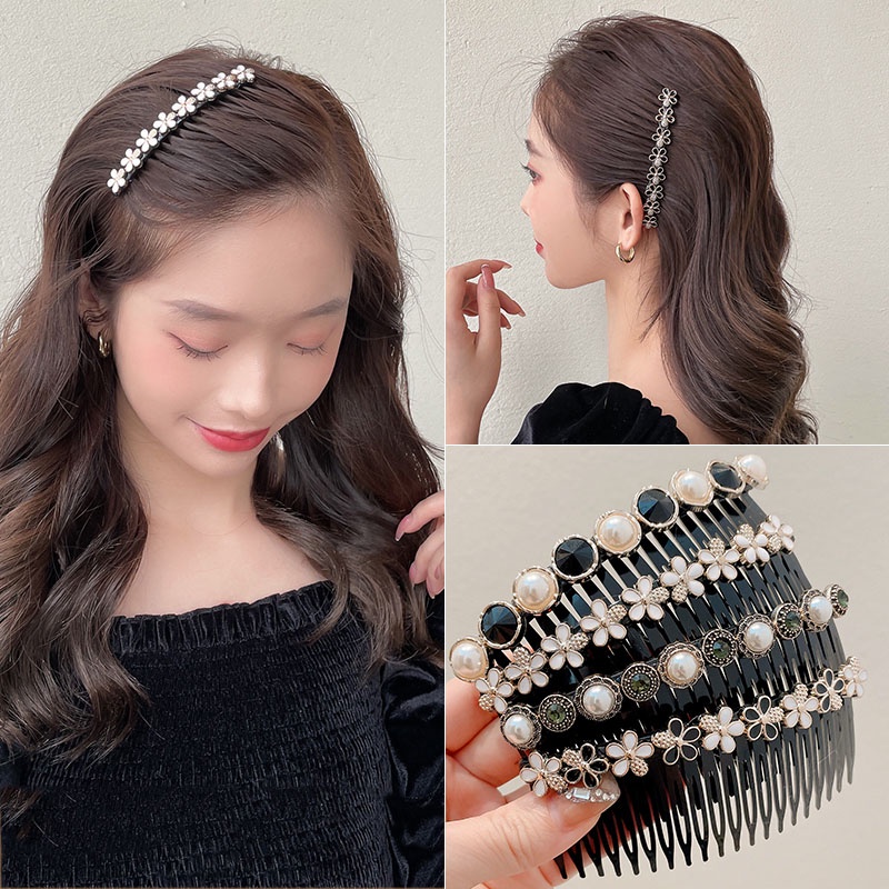 Lược Cài Tóc Đính Ngọc Trai Nhân Tạo Thời Trang