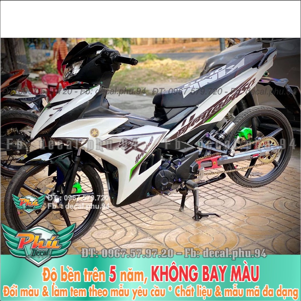 Tem Rời Exciter 150 Trắng đen Hayabusa (K) -1