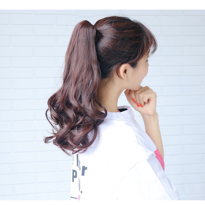 Ngoạm tóc giả nữ 💖FREESHIP💖 xoăn lửng 40cm N163