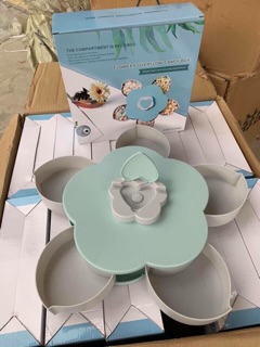 Khay mứt xoay 5 cánh hình hoa