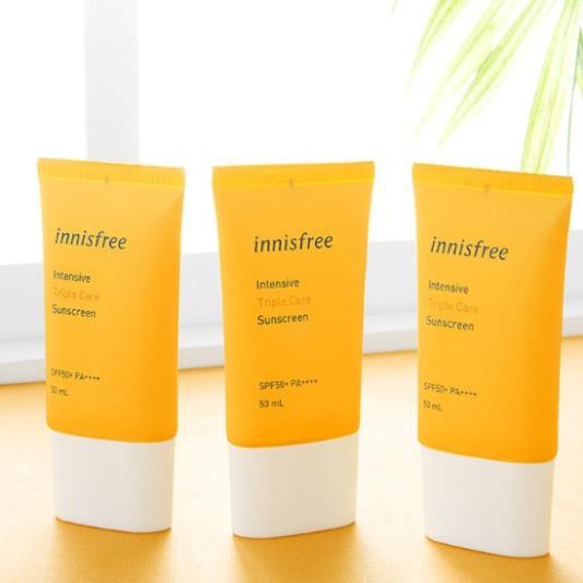 FREESHIP-Kem chống nắng lâu trôi làm sáng da innisfree Intensive Triple Care Sunscreen SPF50+ Pa++++ 50ml