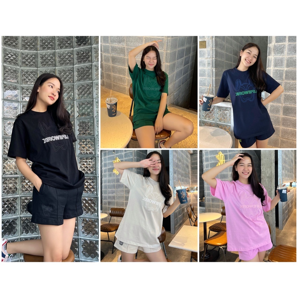 (HÀNG XUẤT XỊN) Áo thun Lifework  PK1208 5 màu thêu full xịn Hàn 2022 Về bảng màu hot, best seller Hàng đẹp, Vãi xuất dư