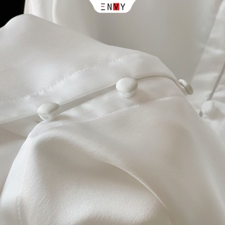 Áo sơ mi lụa tay nơ ENVY S117 công sở thiết kế