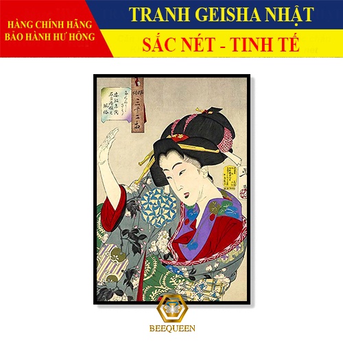 20 Mẫu Tranh Geisha Trang Trí Nhà Hàng, Tiệm Xăm Tattoo Phong Cách Nhật Bản Xưa